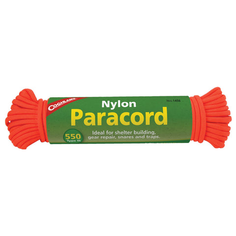 Coghlan's Paracord 50' - Neon Orange
